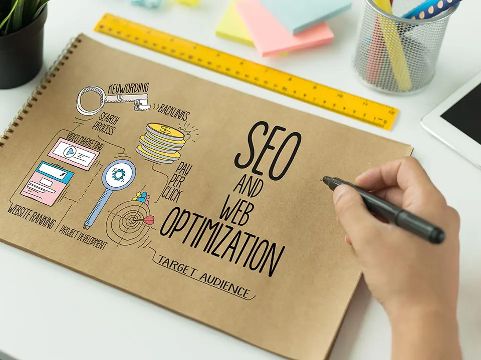 illustration du seo et de l'optimisation de site