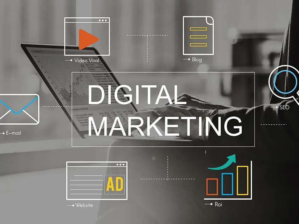 illustration des services : digital et marketing